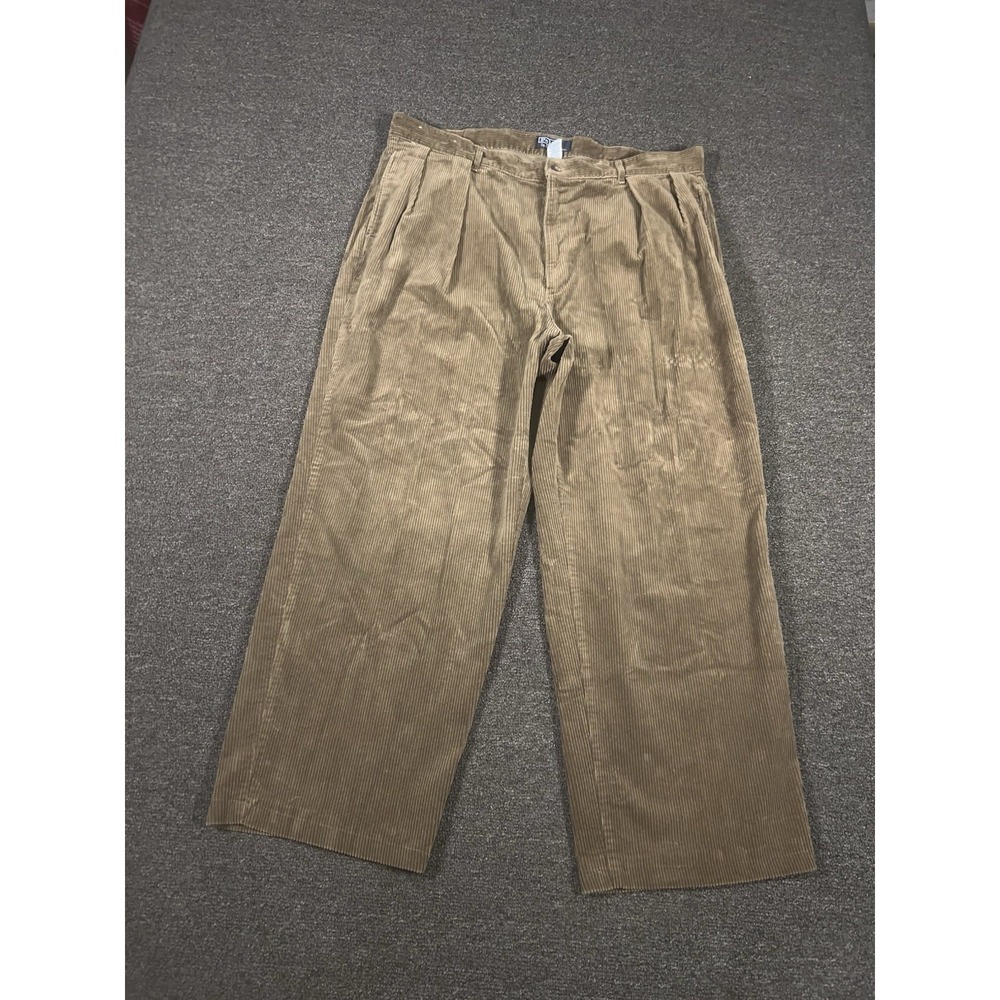 VTG Polo Ralph Lauren Corduroy Pants 40x30 (Fits 39x28) Polo Cords Brown Pleated